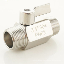 304 316 stainless steel male and female BSP thread mini ball valve